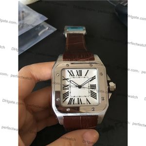 Hot Sale Man Watch Watch Casual Watchs For Male Mouvement Automatique en acier inoxydable 40 mm WatchCase en cuir bracelet