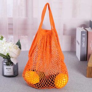 Chaud réutilisable coton String Shopping sac d'épicerie Shopper fourre-tout maille filet tissé sac de rangement extérieur Portable nourriture fruits transporteur sacs Alkingline