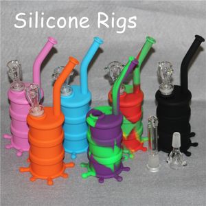 Vente chaude Silicone Rigs Waterpipe Silicone Hookah Bongs Silicon Dab Rigs bonne qualité et livraison gratuite DHL