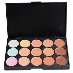 Venta caliente Especial Profesional 15 COLOR Corrector Cuidado Facial Camuflaje Paleta de Maquillaje 48 unids/lote 15FG-01 #, 15FG-02 #