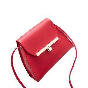 Offre spéciale carré rouge noir sacs fente décontracté blanc épaule impression Mini sac chaîne femmes poche fermeture éclair sac intérieur