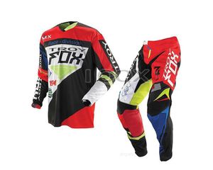 Offre spéciale Troy Fox Moto descente vélo hors route hommes 360 division équipement ensemble Motocross costume Moto Kits Jersey pantalon