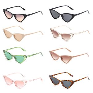Gran oferta de gafas de sol UV400 para mujer, gafas de sol Retro con forma de ojo de gato, gafas de montura pequeña Vintage a la moda, accesorios de ropa de calle a la moda