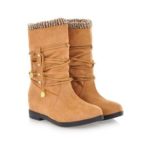 Vente chaude-laine avec bottines bottes Martin boucle de ceinture dans des bottines décontractées simples chaussures décontractées pour femmes