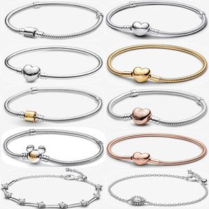 Ventes chaudes Bracelets de créateurs pour femmes Noël Nouvel An Bijoux de vacances Cadeau DIY Fit Pandoras Thrones Gold Charms ME Rainbow Heart Bracelet Set avec boîte d'origine