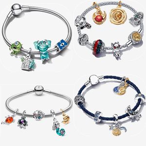 Ventes chaudes jeu Charm Designer Bracelets pour femmes Bijoux de mode DIY Fit Pandoras Disnes Pixas Monsters Inc Bracelet Set cadeau de fête de Noël avec boîte en gros