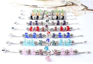 Vente chaude beau bracelet en perles de cristal bijoux longueur 18cm accessoires de mode ne se décolore pas la couche de placage