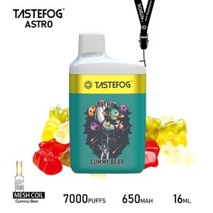 Vendre à chaud de meilleure qualité 2% Nicotine Tastefog Astro 7000 Puffs E-cigarette jetable vape
