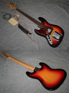 Vente chaude bonne qualité guitare électrique 1965 basse Rare modèle gaucher (# FEB0266) Instruments de musique