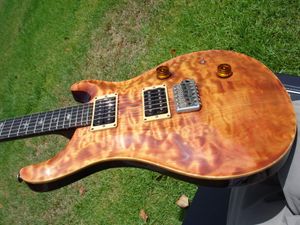 Venta caliente de buena calidad Guitarra eléctrica 1991 Custom 24 Tortoise Amber Quilt Sweet Switch Orden personalizada - Instrumentos musicales