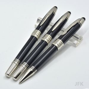 Venta caliente JFK bolígrafo de metal negro/pluma estilográfica oficina escolar papelería bolígrafos de tinta de escritura clásicos para regalo de cumpleaños