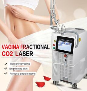 Venta caliente CO2 Máquina fraccional del láser Vertical RF TUBO 1060 NM Longitud de onda para marcas vaginales Eliminación de las marcas de extracción de la cara del rejuvenecimiento de la piel Equipo de seguridad