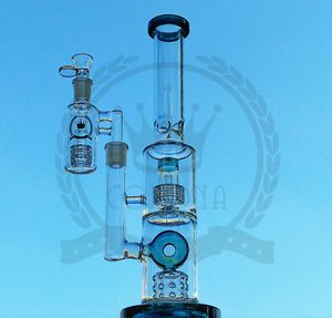 Conduite d'eau en verre de narguilé de vente chaude avec le style et le nid d'abeilles de pneu de fabrication de bong