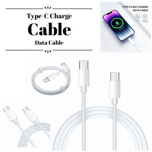 Alta velocidad de alta velocidad USB Tipo C a Tipo C Cable de carga de datos de 20W 1M/ 3 pies para iPhone 15/15 Pro Máx/ 15 más en stock