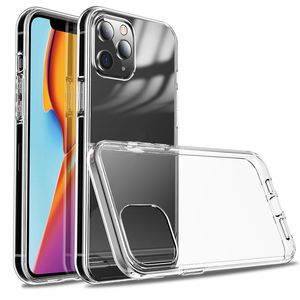 Venta caliente caja de teléfono transparente mediana para iPhone 12 11 mini Pro MAX XS XR 8 7 Plus Samsung S20 TPU