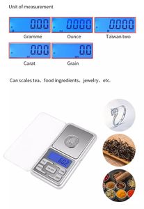 Venta caliente mini 0.01 x 500g mostrar pantalla balanza Balanza electrónica Gramo Digital Balanza de bolsillo Joyas Diamantes