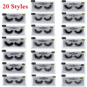 20 styles de mink 3D mink cils maquillage mink faux cils mous naturel extension épaisse vernie outils de beauté