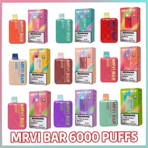 Venta caliente Top 3 puff MRVI bar 6000 Puffs Desechable Vap E Cigarrillo Stick en stock Pod precargado Big Puff envío gratis