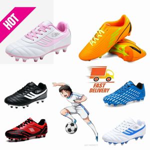 Hot Sports High High Men's Outdoor Founded Football Football Football Edge White White Green Green Anti Slip Shoes 66
