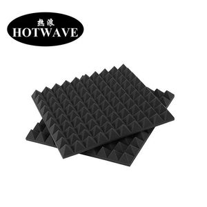 Hotwave 18 pièces/lot 50*50*5 cm studio d'enregistrement forme pyramidale acoustique panneau de mousse de réduction du son