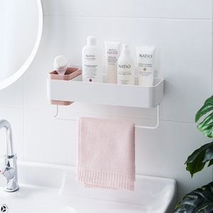Productos para el hogar Rack de baño Baño de baño Colgando Magic Paste No Perforado Baño Productos Caja de almacenamiento Simple y Práctico