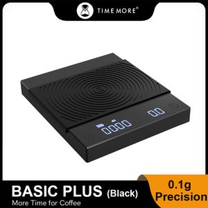 Household Scales TIMEMORE Store Black Mirror Basic Plus Up Digital Coffee Food Kitchen Scale With Time USB Light Weight Mini 230725