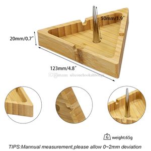 Tendards ménagers accessoires en bois triangulaire en silicone pipe narguilé à cendrier portable outil dab outil de fumer