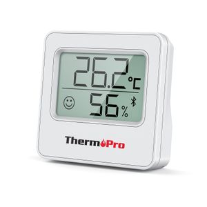 Household Thermometers ThermoPro TP357 Digital Bluetoothconnected Phone App Wireless 80m Weather Station Thermometer Hygrometer For Home Indoor 230201