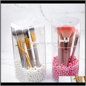 Organisation de ménage maison jardinacrylique brosse cosmétique maquillage boîte de rangement porte-maquillage porte-stylo organisateur de vernis à ongles outils de maquillage B