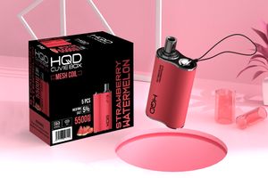 HQD CUVIE BOX PODS 5500 Puffs Disposable Device Vape Type-C Rechargeable 650mAh Batterie 15,0 ml Cigarettes Disposables E 100%