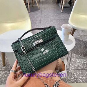 Hremms Kelyys 10s Diseñador Bag Tote Crocodile Hand Womens Portable One Shoulgs Messenger Fashion Fashion Fashion con logotipo real