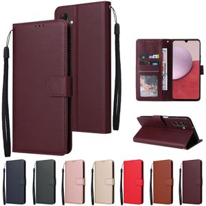 Estuches de billetera de cuero HS PU Ranura para tarjeta PhotoFrame Cubierta de TPU para Samsung S23 Ultra Plus A04S A04 A23E A23S A14 A04E A34 A54 A74 A24 POCO X4 M4 Pro RedMi Note 12 C40 10A 10C