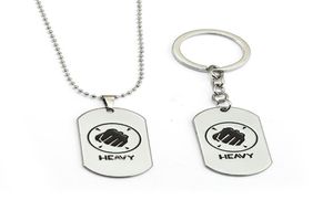 HSIC Game Jewelry Team Fortress 2 Keychain Heavy Dog Pendant Metal Alloy Keyring Holder pour les fans Porte Clef HC129044944342