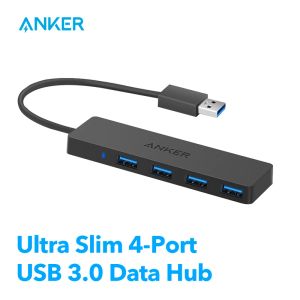 Hubs Anker USB Hub 3 0 4port Ultra Slim Data Hub para MacBook Air Mac Pro Tablet iMac portátil portátil PC PC USB Flash Unidades