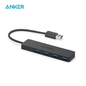Hubs Anker USB Hub 3 0 4port Ultra Slim Data Hub pour MacBook Air Mac Pro Tablet Imac ordinateur portable PC Drives Flash USB