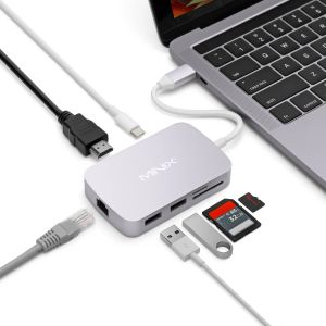 Hubs Minix Neo CX Small Type C Hub avec VGA / HDMI / USB 3.0 / TYPEC pour le lecteur de charge / carte