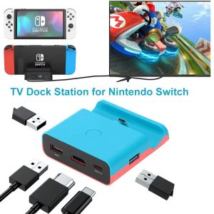 Estación de acoplamiento de TV Hubs para Nintendo Switch, reemplazo de la estación de muelle de TV portátil para Nintendo Switch oficial con puerto HDMI USB 3.0