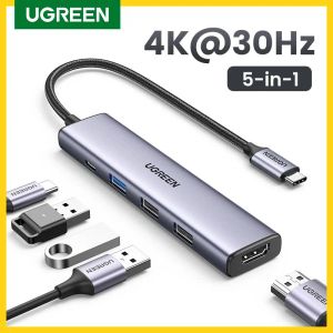 HUBS UGREEN 5 IN 1 USB C HUB 4K HDMI USB HUB 100W Adaptateur multiport pour MacBook Pro / Air, iPad Pro, IMAC, iPhone 15 Pro / Pro Max, XPS