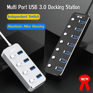 HUBS USB 3.0 Splitter Computer Extender portátil Multi -HOJE EXCHE CON con fuente