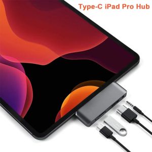 Hubs USB C Hub Typec Mobile Pro Hub Adaptateur avec USBC PD Charge 4K HDMI USB 3.0 3,5 mm Jack pour 2020/2018 iPad Pro MacBook Pro