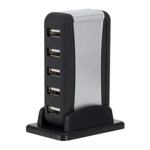 Hubs Vertical 7 Ports Distributeur Hub Distributeur USB Hub avec alimentation de base Splitter externe 480 Mbps