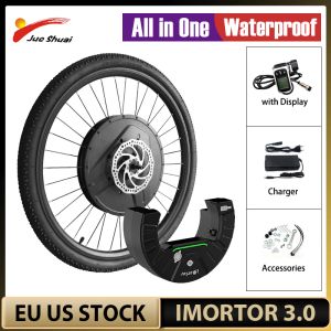 Kit de conversión de ebike inalámbrico de cubos con la aplicación Motor de la rueda del cubierta delantera APP 350W Batería de litio de 7.2AH Puerto USB impermeable todo en uno en uno