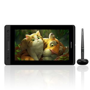 HUION Kamvas Pro 13 GT-133 Support d'inclinaison avec stylet sans batterie Tablette de dessin graphique Moniteur d'affichage avec touches express et barre tactile