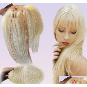 Human Bangs Blonde Clip en 3D Fringe Hair Topper Extension Couronne Postiche pour femmes Angle court Brown69316654026195 Drop Delivery P Dhykn