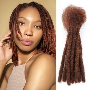 Cheveux humains en vrac Dreadlock Locs Extensions brésiliennes 100% réel humain fait à la main Remy cheveux crépus droites Faux Dread Locks Crochet cheveux en gros 230906