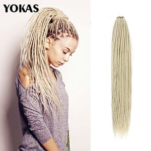 Human Hair Bulks Dreadlocks Crochet Braids Hair Extension Synthetic For Black Women 5Pcs/Pack Ombre Colored Dreadlocks Hair Accessories YOKAS 230826
