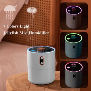 Humidificateurs 450ML méduse ultrasons USB humidificateur d'air Cool 7 couleurs LED lumière volcan arôme diffuseur atomiseur brumisateur pour la maison YQ230927