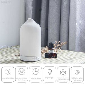 Humidifiers Ceramic Aroma Diffuser Automatic Small Humidifier Hotel Air Fresh Essential Oil Timing Colorful Lights Diffuser L230914