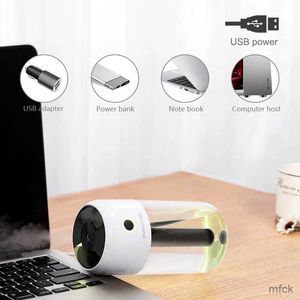 Humidificadores Taza colorida USB Humidificador de aire portátil Difusor 300 ML Mini humidificador eléctrico ultrasónico Mist Maker Cool Mist Lámpara LED