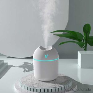 Humidifiers Small humidifier spray air humidifier seven-color ambient light purifier aromatic diffuser home mini humidifier R230707